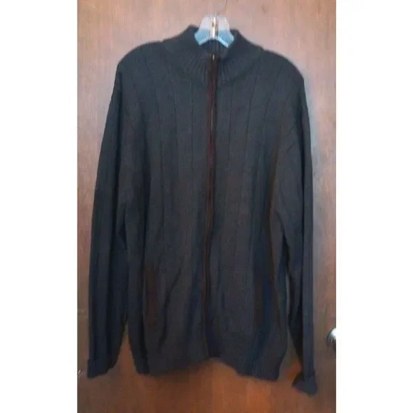 Oscar de la Renta Sweaters Mens Zippered Cardigan By Oscar De